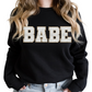 Babe Chenille letters in White